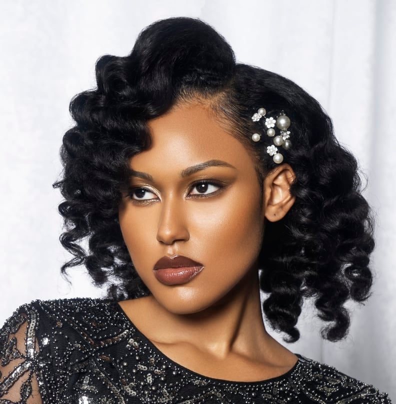 Vintage Black Sculpted Curls Updo Vintage Black Sculpted Curls Updo — Holiday Hairstyles
