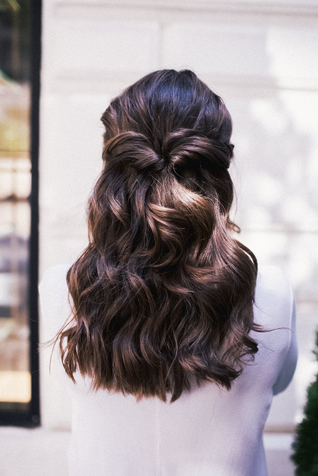 Dark Brown Twisted Half Up Half Down Dark Brown Twisted Half Up Half Down — Holiday Hairstyles