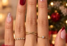 Merry Ribbon - Easy Red & White Press-On Nails for Christmas 2026 – Beetles Gel Polish
