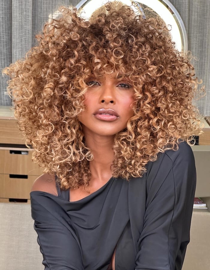 Voluminous Shoulder Length Honey Blonde Curls — Honey Blonde Hair