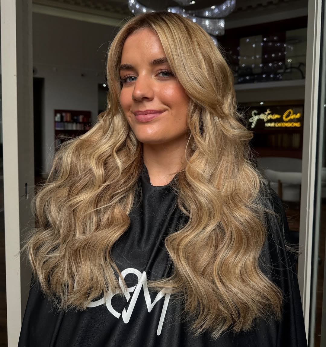 Mid-Back Honey Blonde With Soft Waves — Honey Blonde Hair