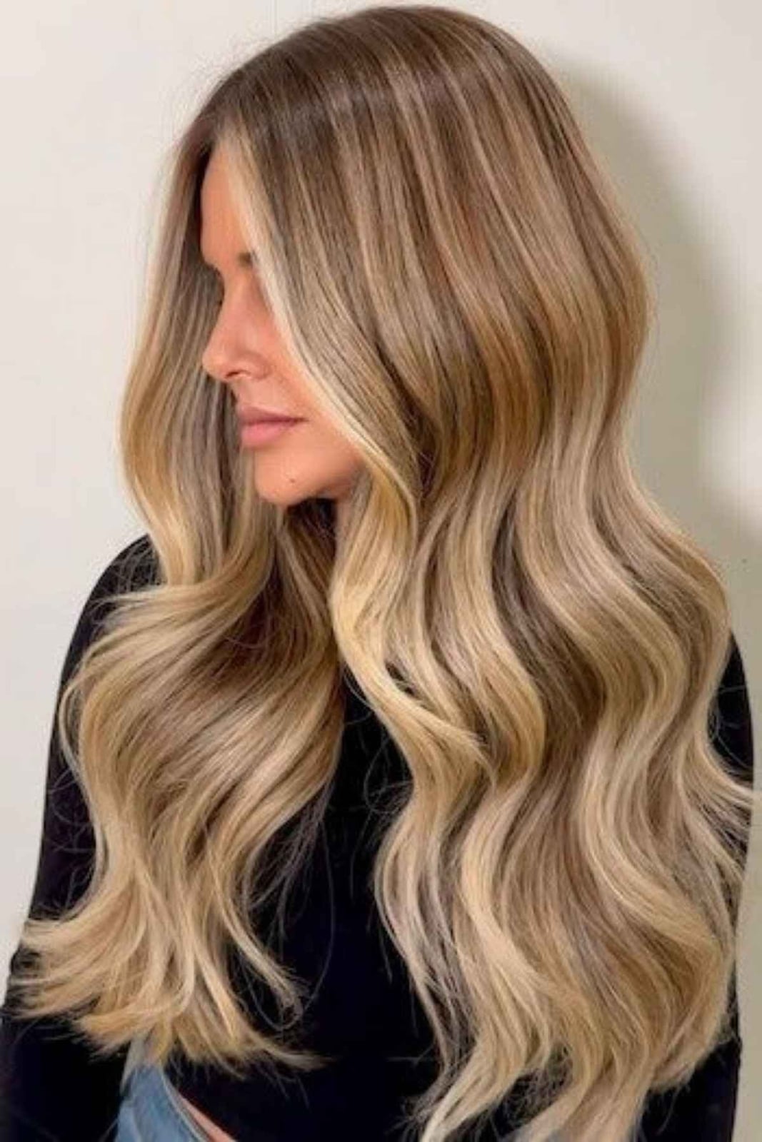 Mid-Back Golden Honey Blonde Balayage — Honey Blonde Hair