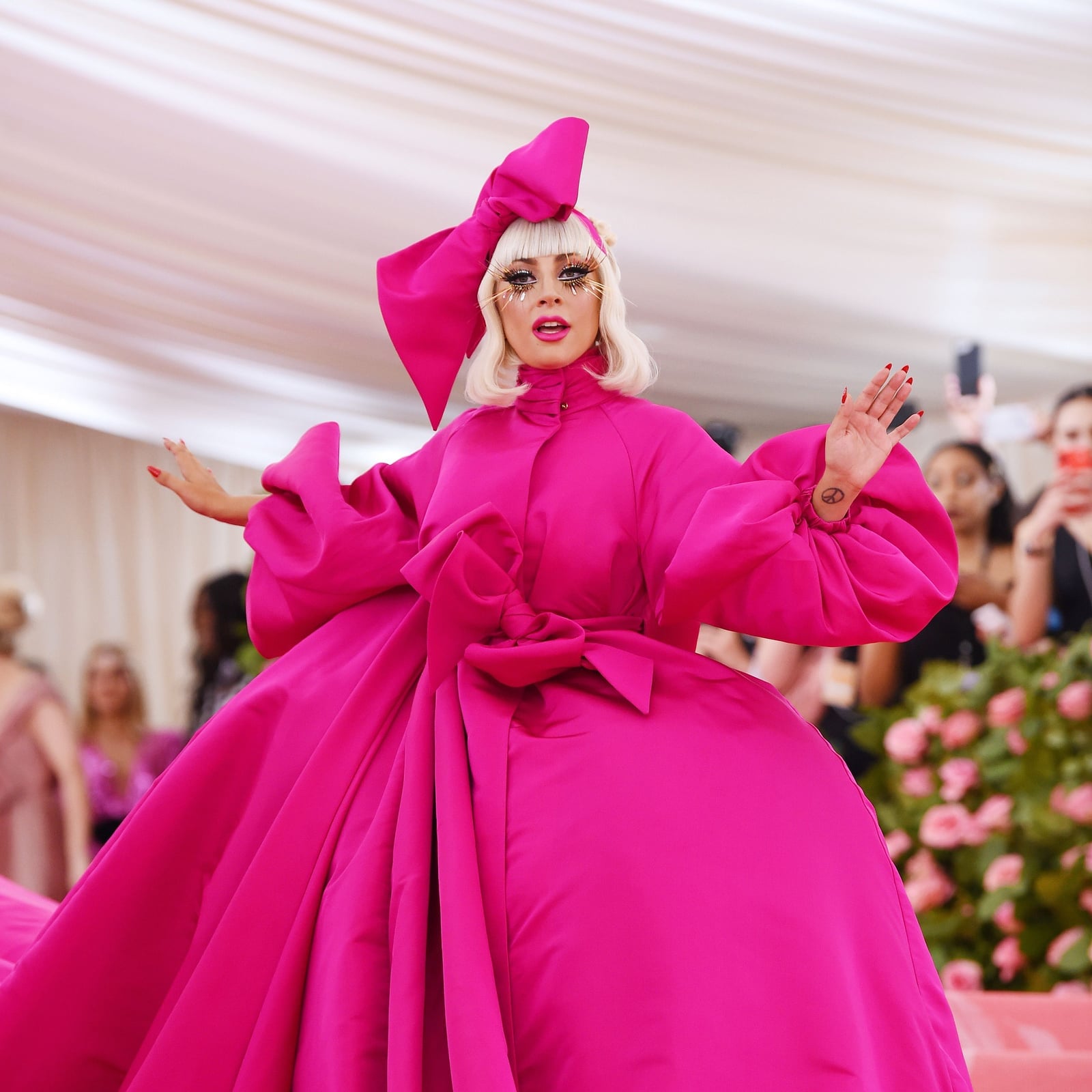 Hot Pink Taffeta Ballgown with Bows Hot Pink Taffeta Ballgown with Bows — Iconic Dresses