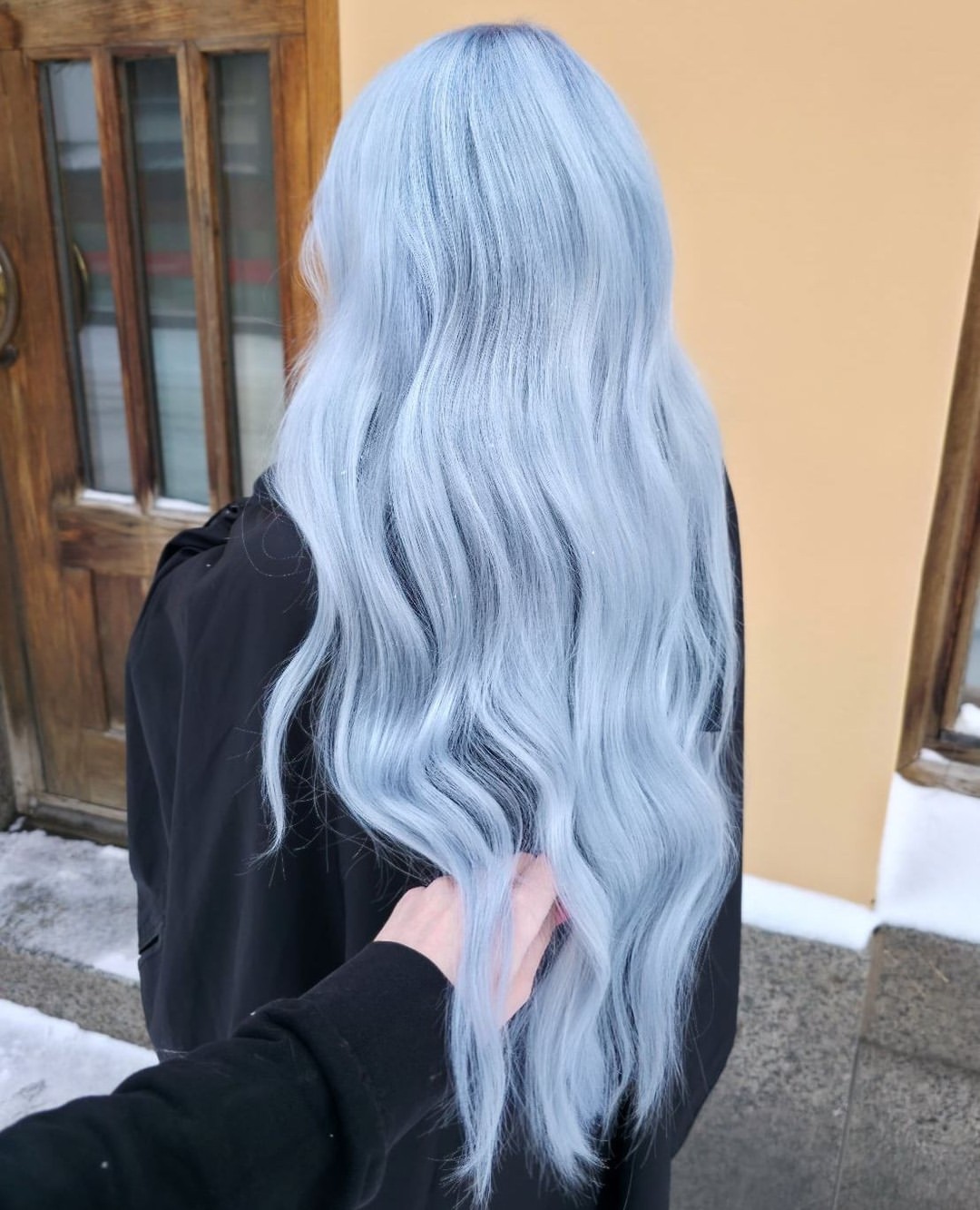 Icy Blue Waves For Winter Hair