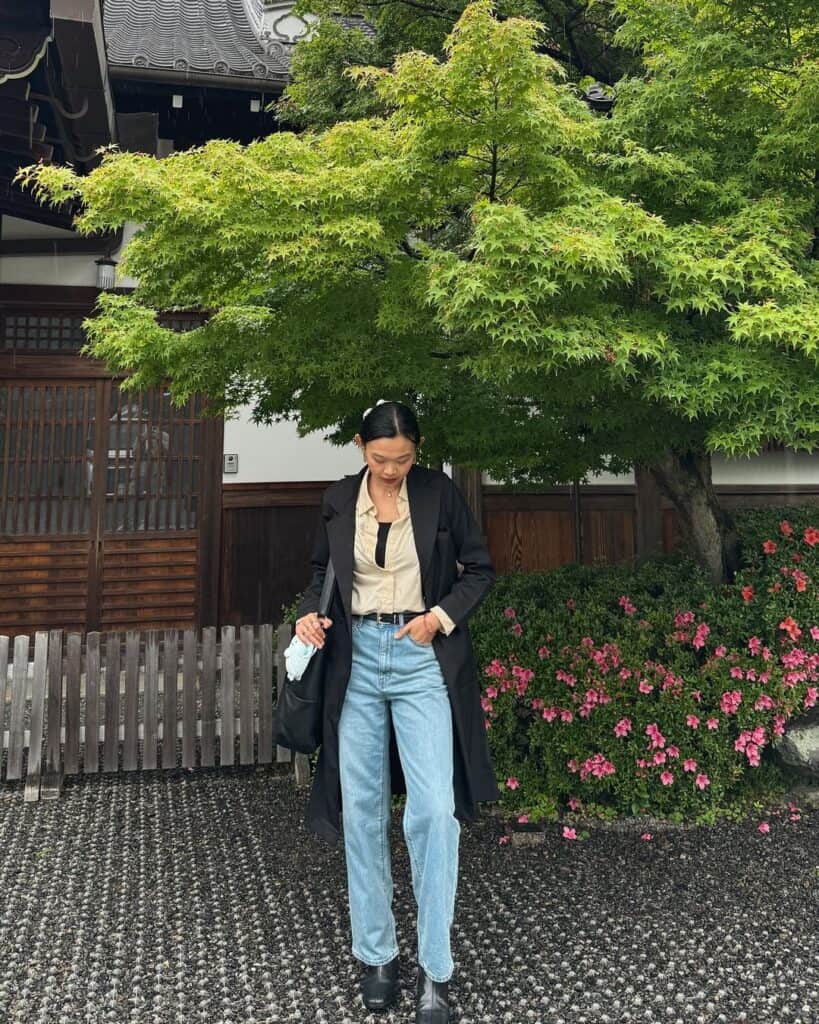 Trench Coat Over Jeans And Collared Shirt — Japanese Outfits