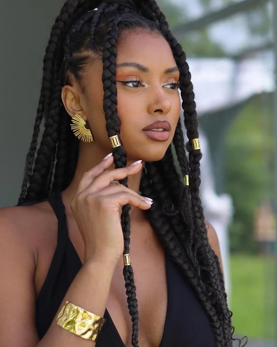 Uniform Dark Brown Jumbo Box Braids Uniform Dark Brown Jumbo Box Braids — Jumbo Braids
