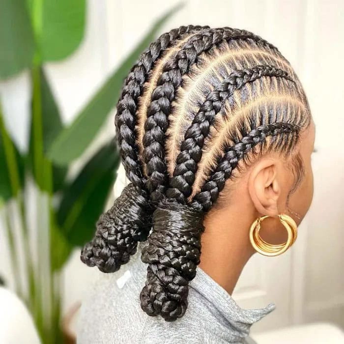 Shoulder-Length Black Box Braids Shoulder-Length Black Box Braids — Jumbo Braids
