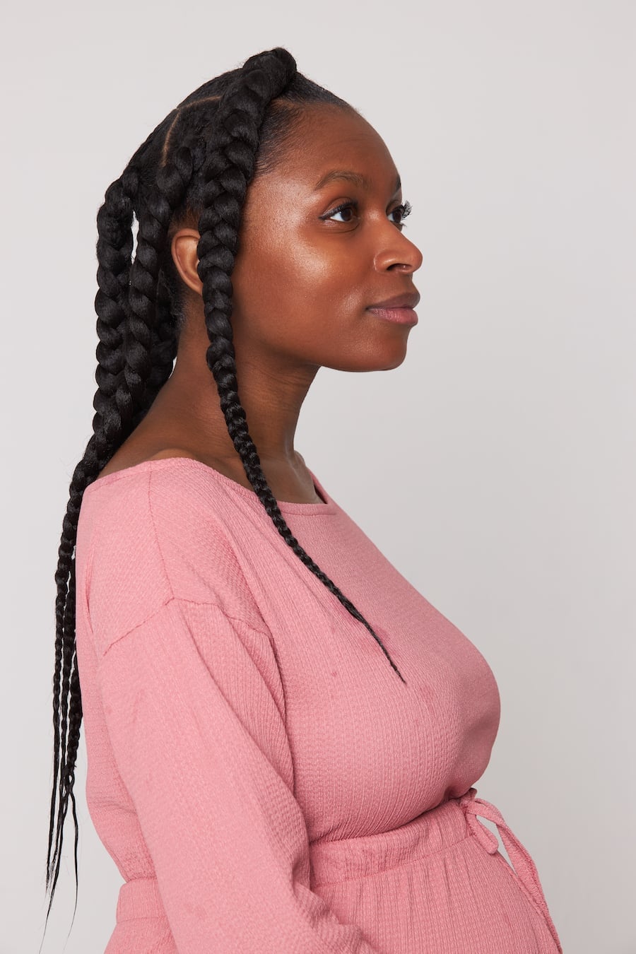 Mid-Back Black Jumbo Knotless Braids Mid-Back Black Jumbo Knotless Braids — Jumbo Braids