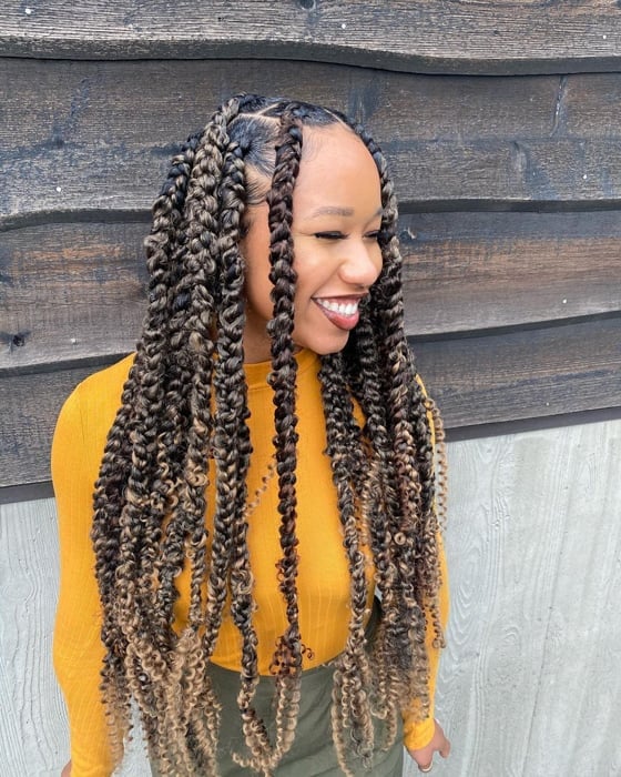 Ombre Passion Twists Mid-Back Ombre Passion Twists Mid-Back — Jumbo Braids