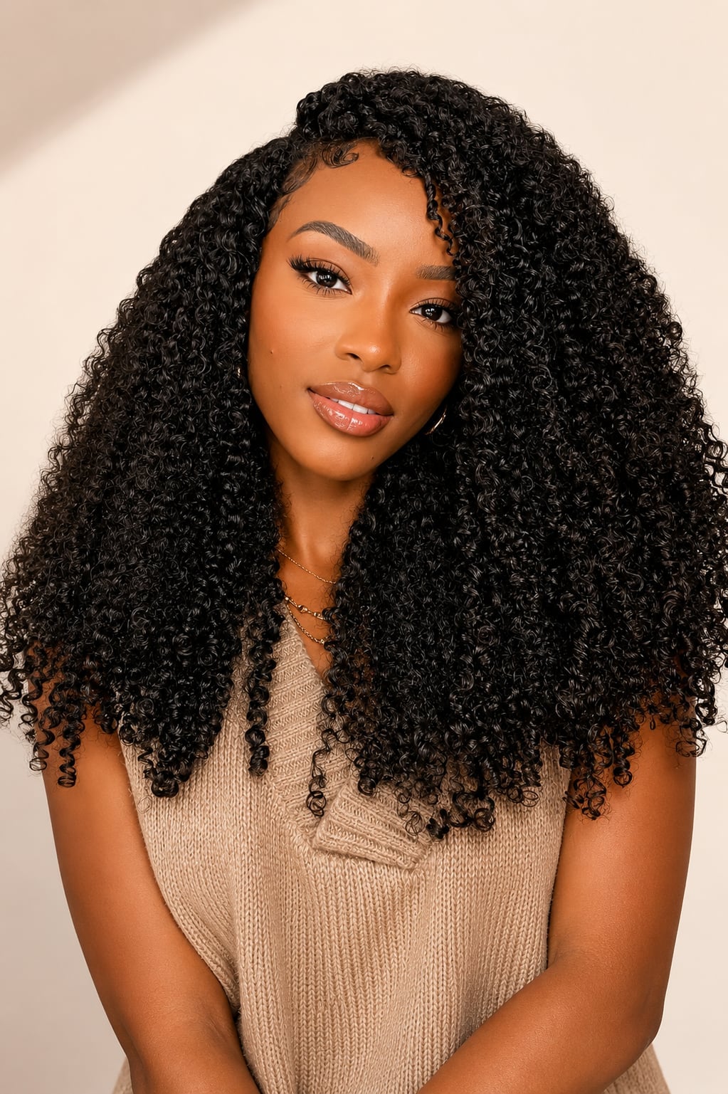 Mid-Back Air Dried Coils With Highlights — Kinky Hair