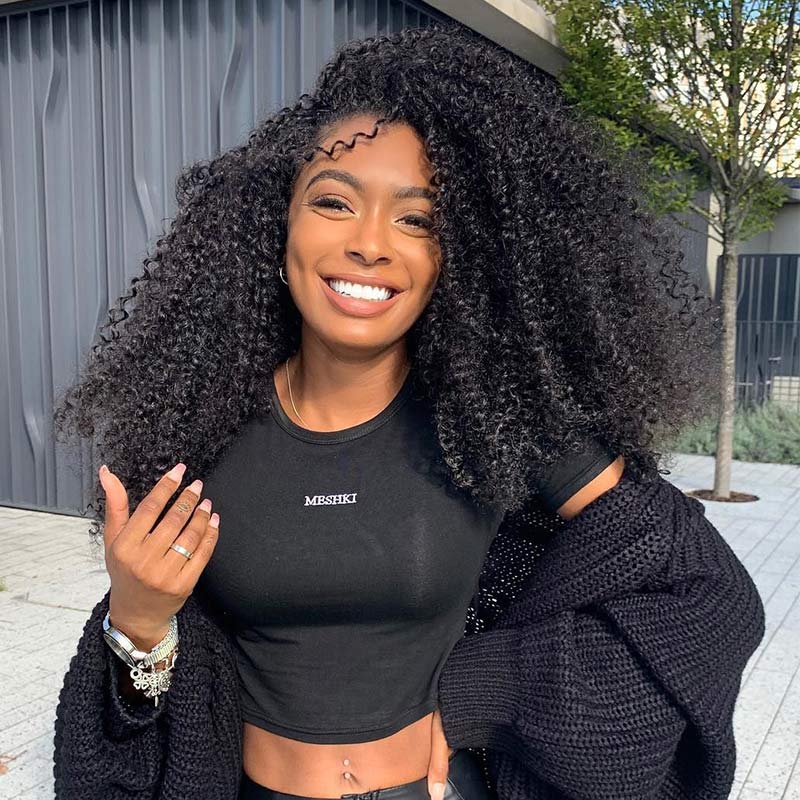 Shoulder Length Afro With Middle Part — Kinky Hair
