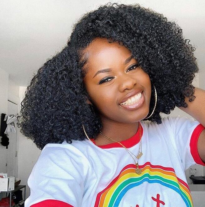 Layered Collarbone Blowout With Glossy Finish — Kinky Hair