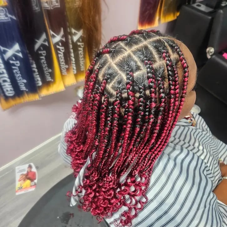 Two-Tone Knotless Box Braids Two-Tone Knotless Box Braids