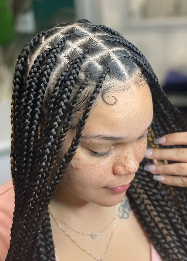 Long Wavy Knotless Box Braids Long Wavy Knotless Box Braids