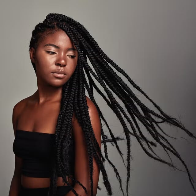 Flowing Mid-Back Knotless Box Braids Flowing Mid-Back Knotless Box Braids