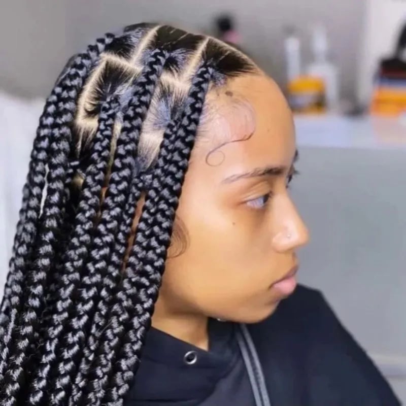 Knotless vs Box Braids Comparison Knotless vs Box Braids Comparison — Knotless Box Braids