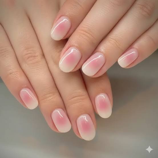 Long Coffin 3D Cherry Blossom Nails With Resembling A Natural Blush — Korean Nails