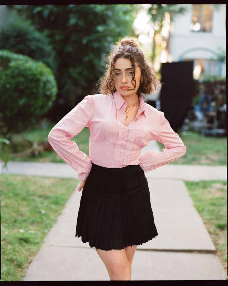 Pleated Mini Skirt with Textured Button-Up Pleated Mini Skirt with Textured Button-Up — La Outfits