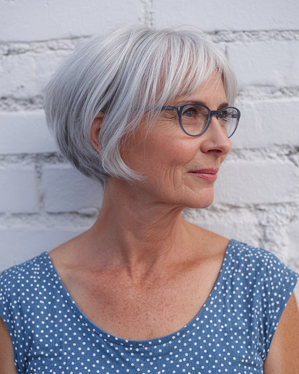 Chin Length Choppy Bob With Textured Bangs, Close-Up Take — Layer Bob