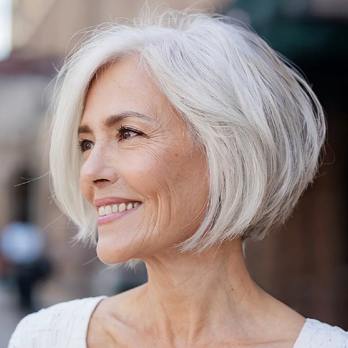 Inverted Bob With Copper Highlights — Layer Bob