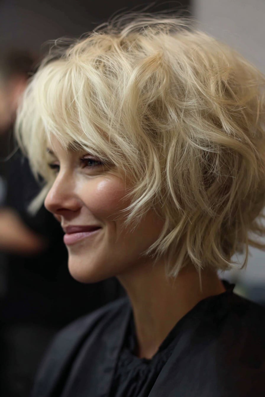 Chin Length Layered Bob With Blunt Bangs — Layer Bob