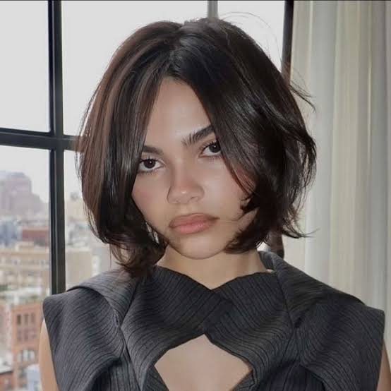 Dark Brown Layered Bob With Soft Waves — Layered Bob Hairstyles