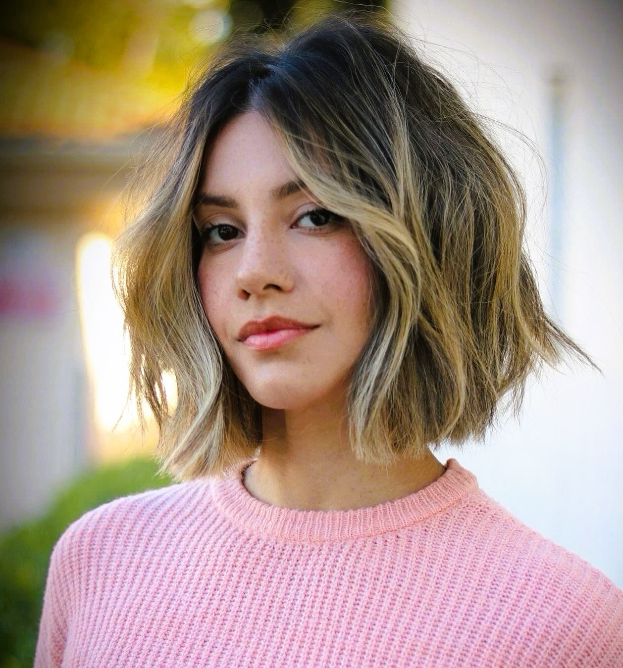 Collarbone Layered Bob With Balayage — Layered Bob Hairstyles