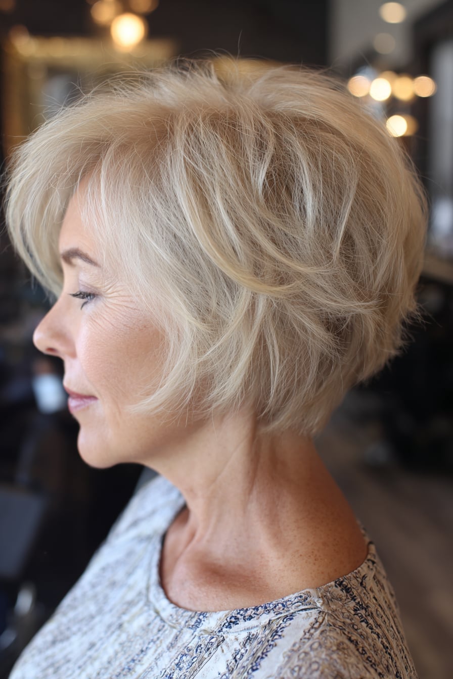 Ear Length Layered Bob With Textured Styling — Layered Bob Hairstyles
