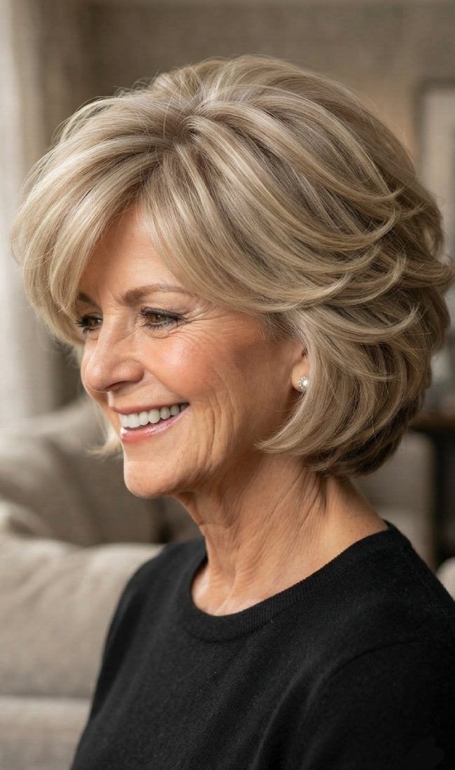 Ash Blonde Bob With Volume Layers — Layered Bob Hairstyles