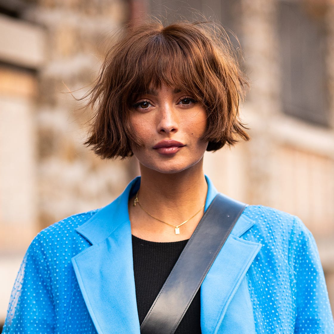 Short Bob With Short Textured Fringe — Layered Bob Hairstyles