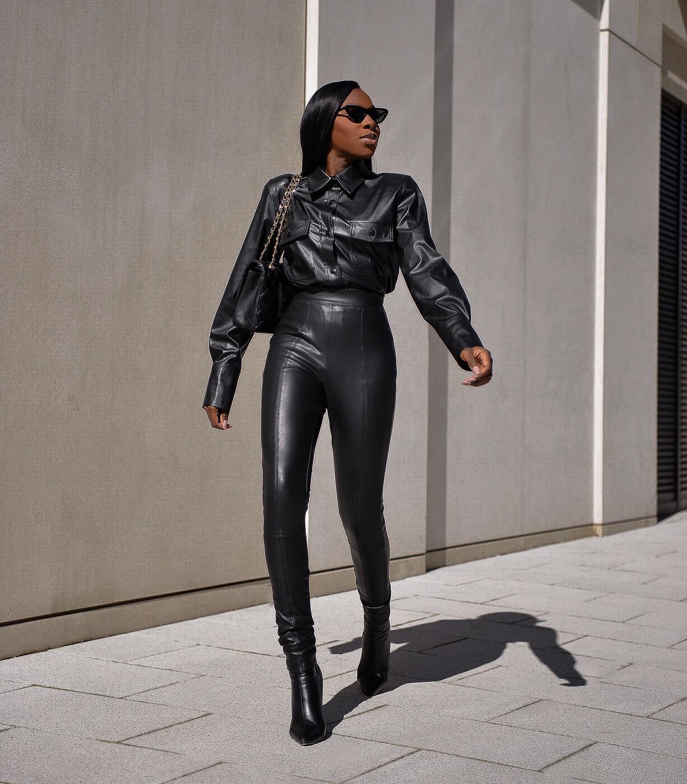 An All Black Leather Outfit An All Black Leather Outfit — Leather Outfits