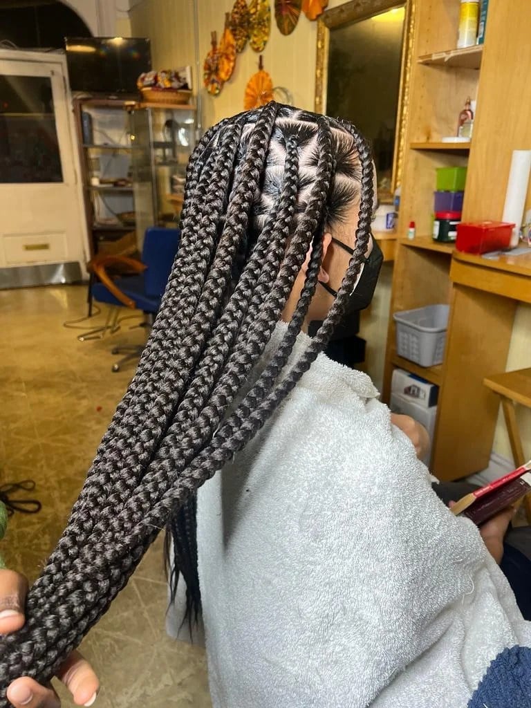 Waist-Length Large Knotless Braids Waist-Length Large Knotless Braids — Length Braids