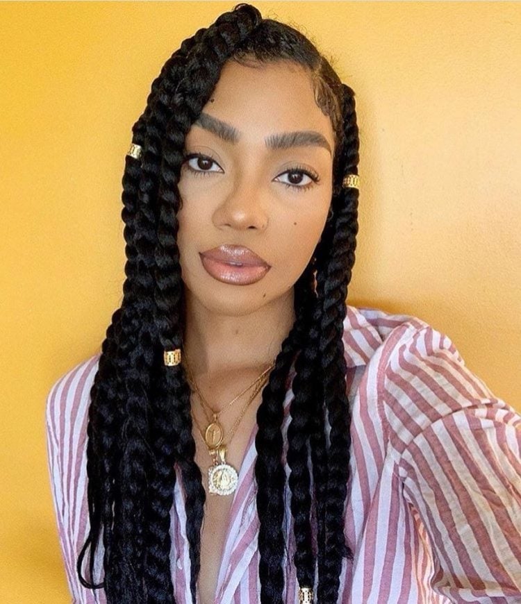 Shoulder-Length Thick Twist Braids Shoulder-Length Thick Twist Braids — Length Braids