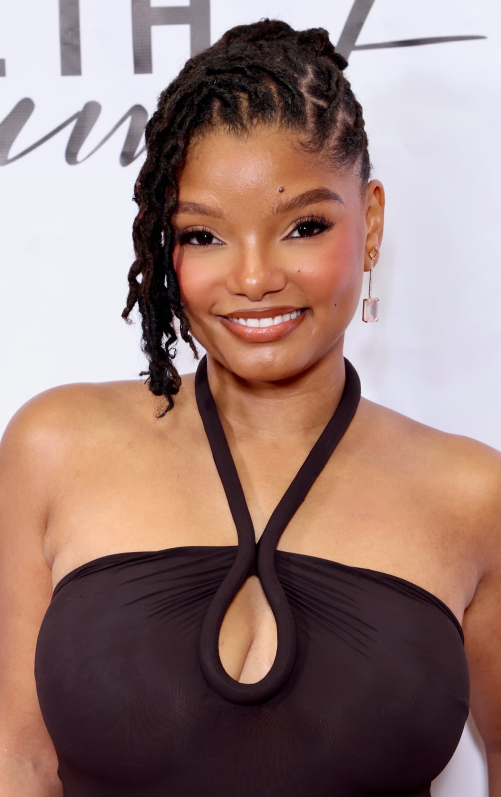 Braided Crown With Dark Brown Highlights — Length Locs