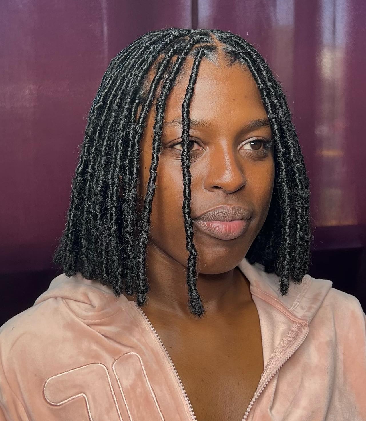 Shoulder Bob With Loose Tendrils — Length Locs