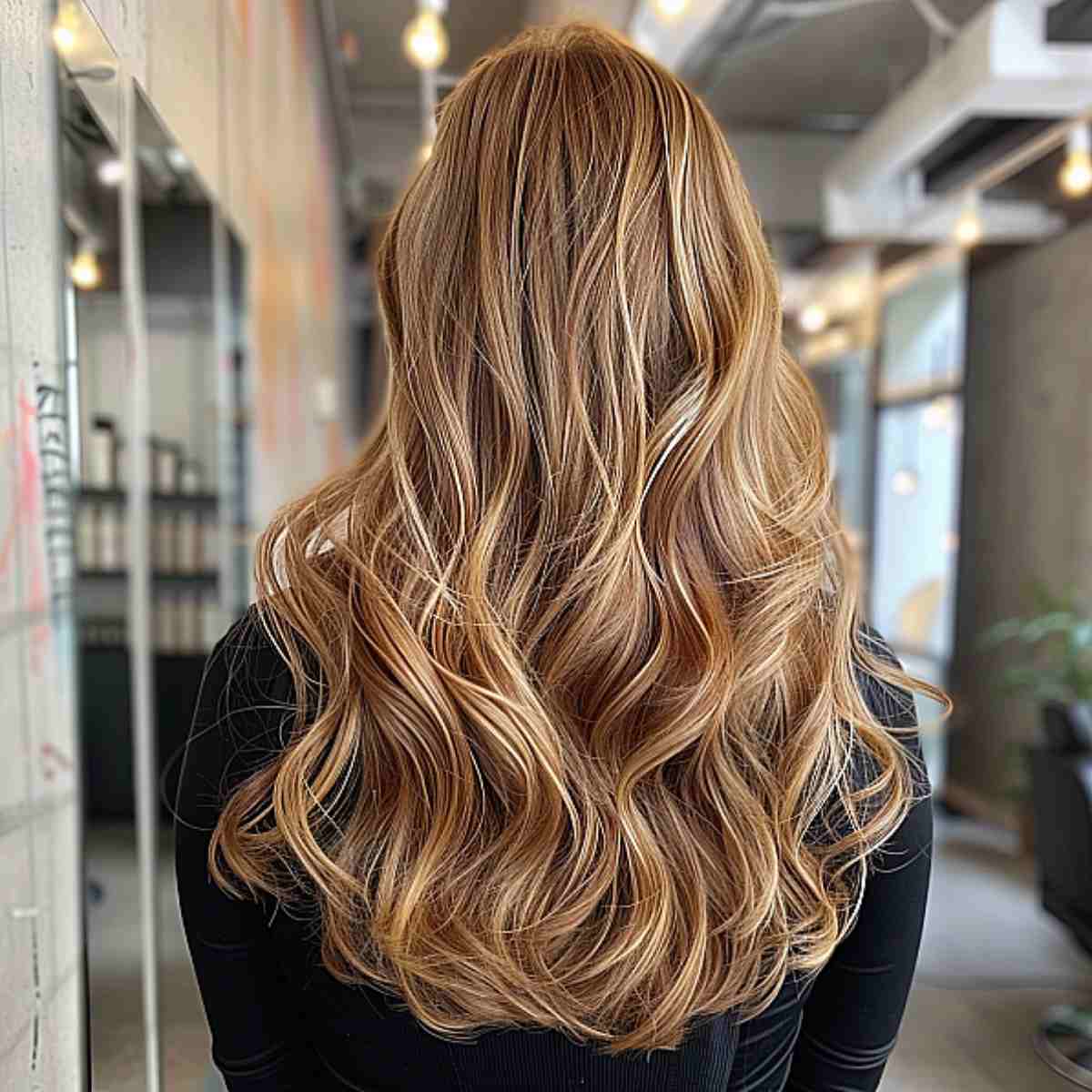 Mid-Back Blonde Base With Light Blonde Highlights, Layers Mid-Back Blonde Base With Light Blonde Highlights, Layers — Light Highlights
