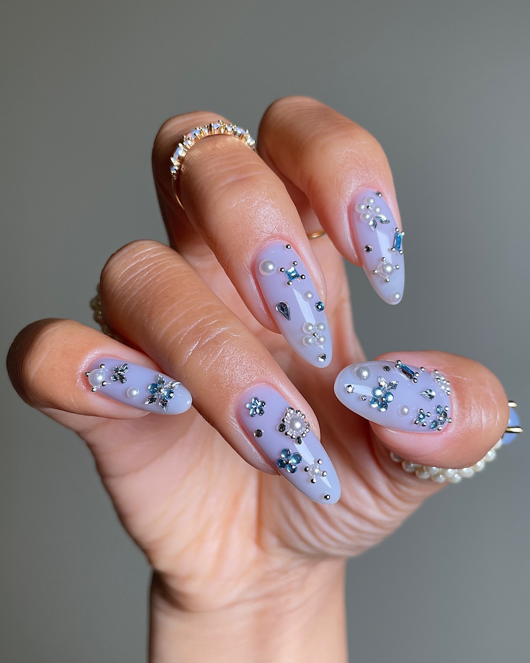 Lilac Fairy Charms And Pearl Embellishments