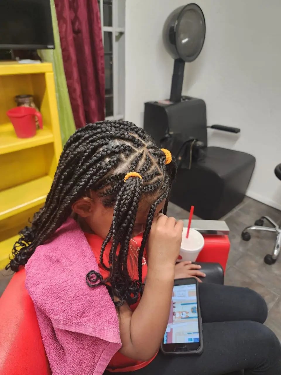Box Braids With Red Highlights and Tips Box Braids With Red Highlights and Tips — Little Girl Braids