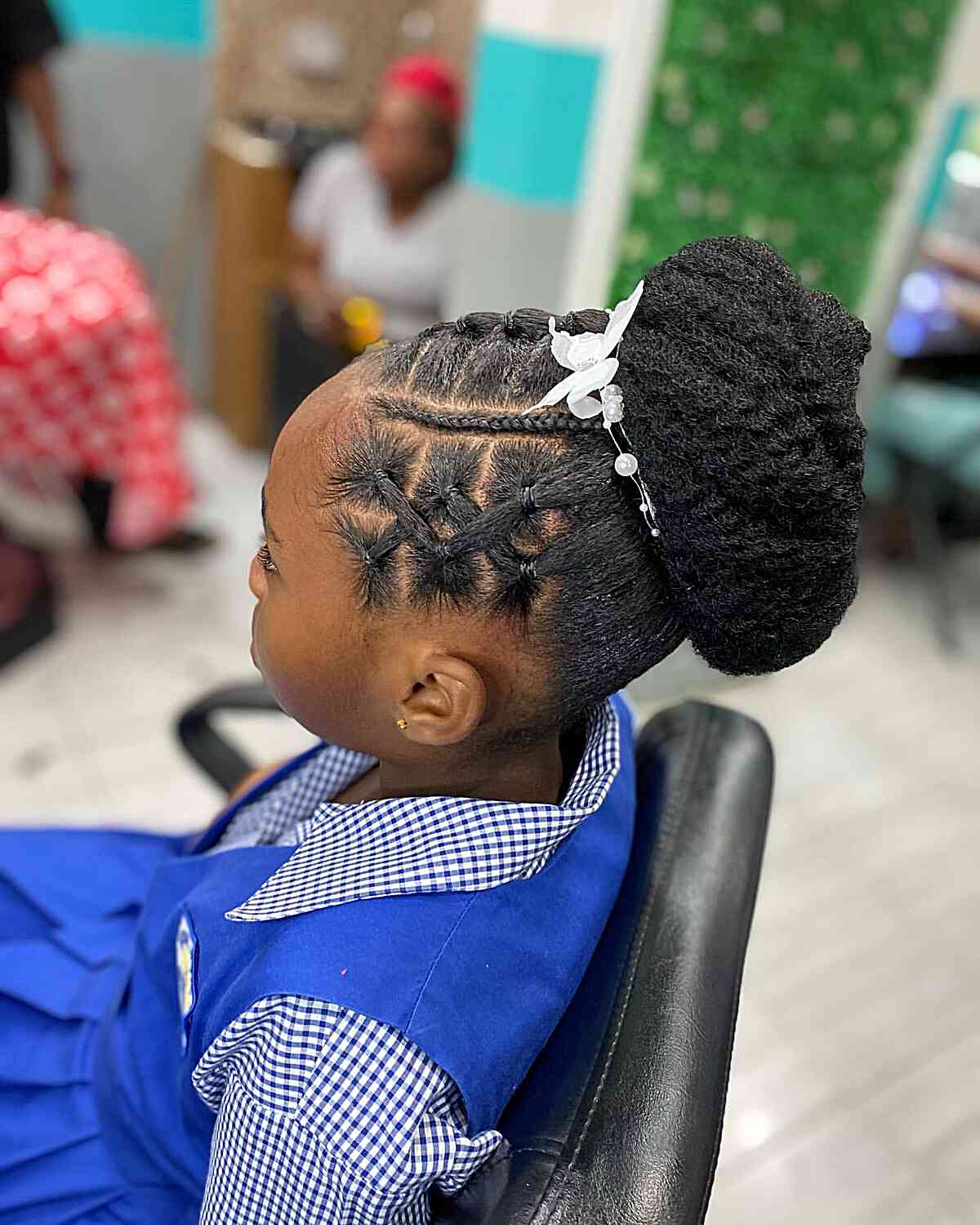 Box Braids With Diamond Grid Parting Box Braids With Diamond Grid Parting — Little Girl Braids