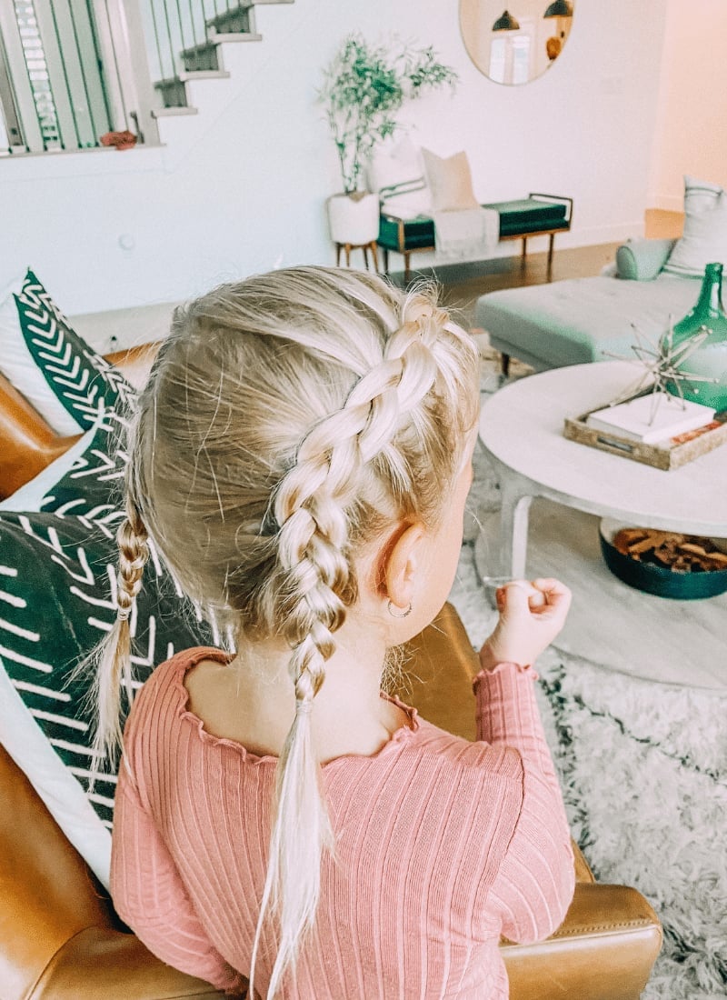 Two French Braids Over Shoulders Two French Braids Over Shoulders — Little Girl Braids