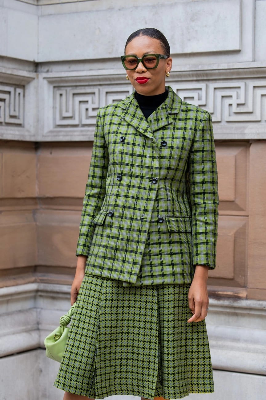 Green Plaid Suit for Fashion-Forward Street Style Green Plaid Suit for Fashion-Forward Street Style — London Outfits
