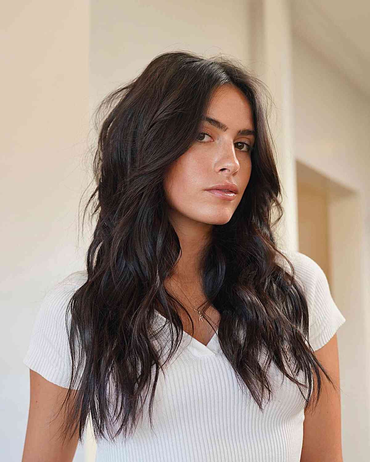 Mid-Back Length With Face-Framing Layers — Low Maintenance Haircuts