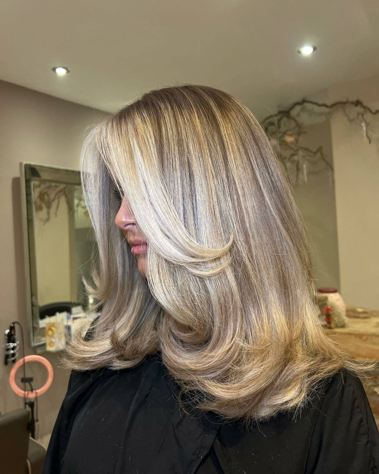 Mid-Back Length With Ash Blonde Curls — Low Maintenance Haircuts
