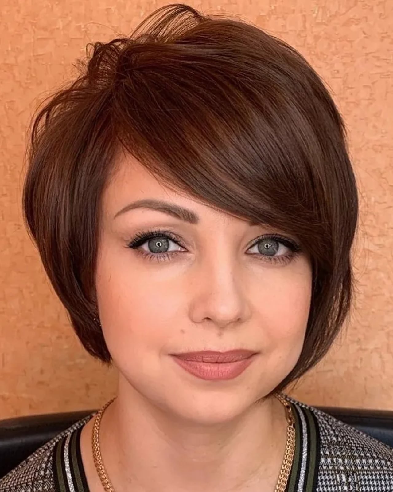 Asymmetrical Dark Brown Pixie With Side Bangs — Low Maintenance Haircuts