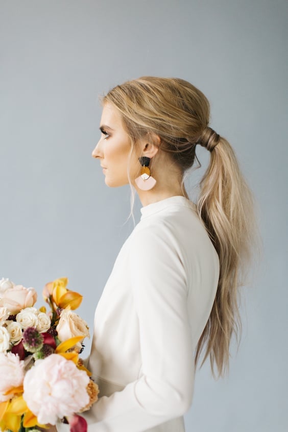 Blonde Low Ponytail Subtle Highlights — Low Ponytail Hairstyles