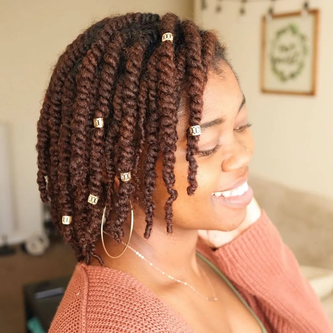 Dark Brown Bob With Auburn Highlights Dark Brown Bob With Auburn Highlights — Marley Twists Hairstyles