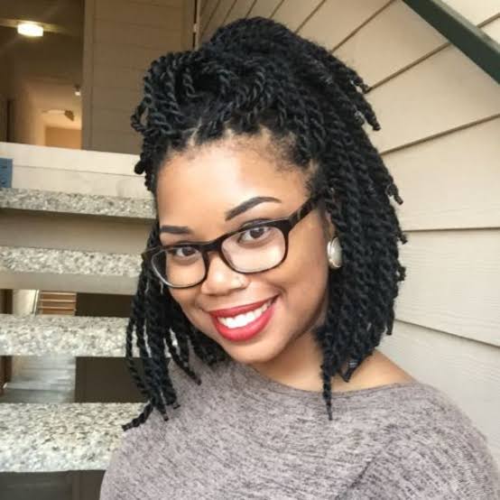 Collarbone Length Black Marley Twists Neat Part, Middle Collarbone Length Black Marley Twists Neat Part, Middle — Marley Twists Hairstyles