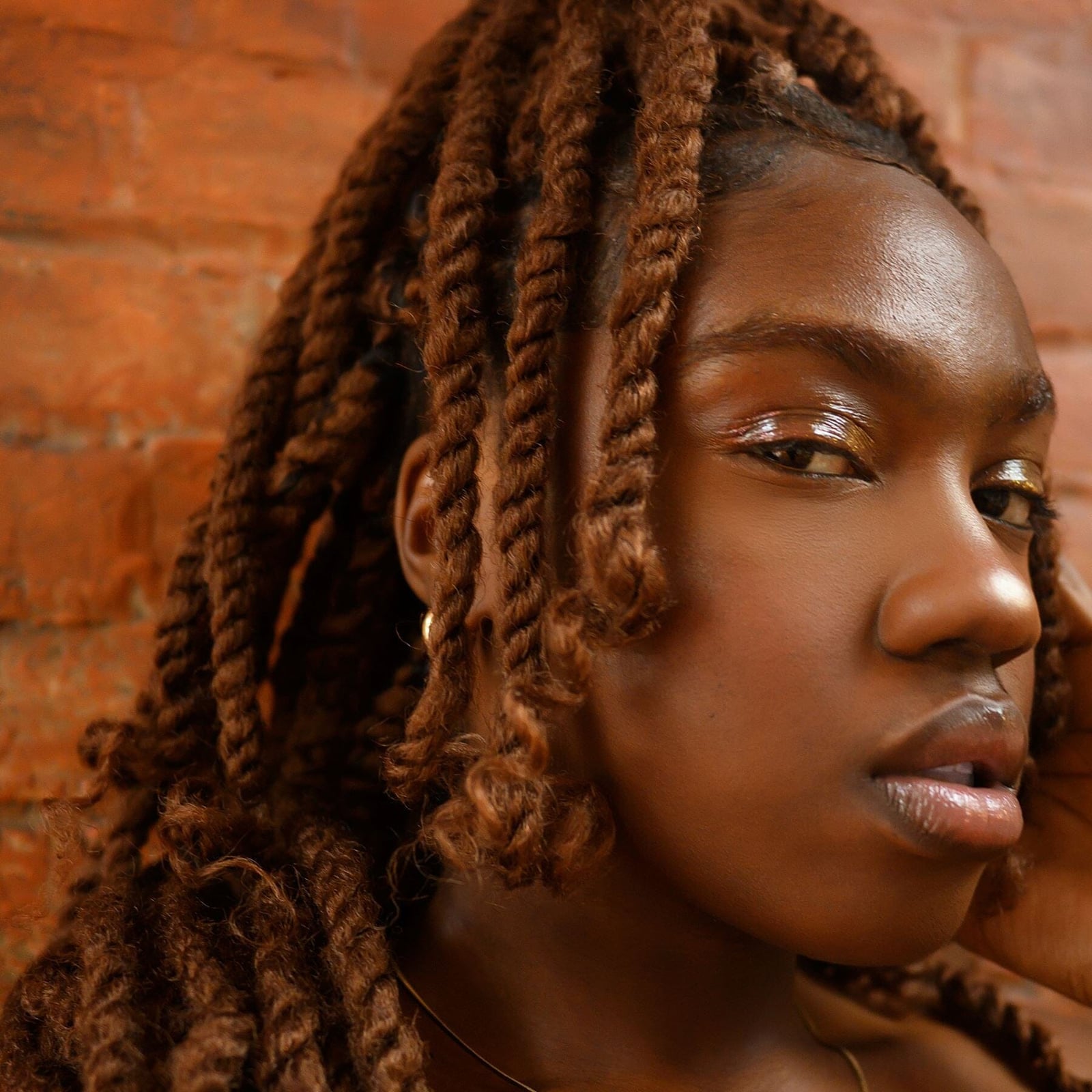 Mid-Back Brown Twists With Curly Ends Mid-Back Brown Twists With Curly Ends — Marley Twists Hairstyles