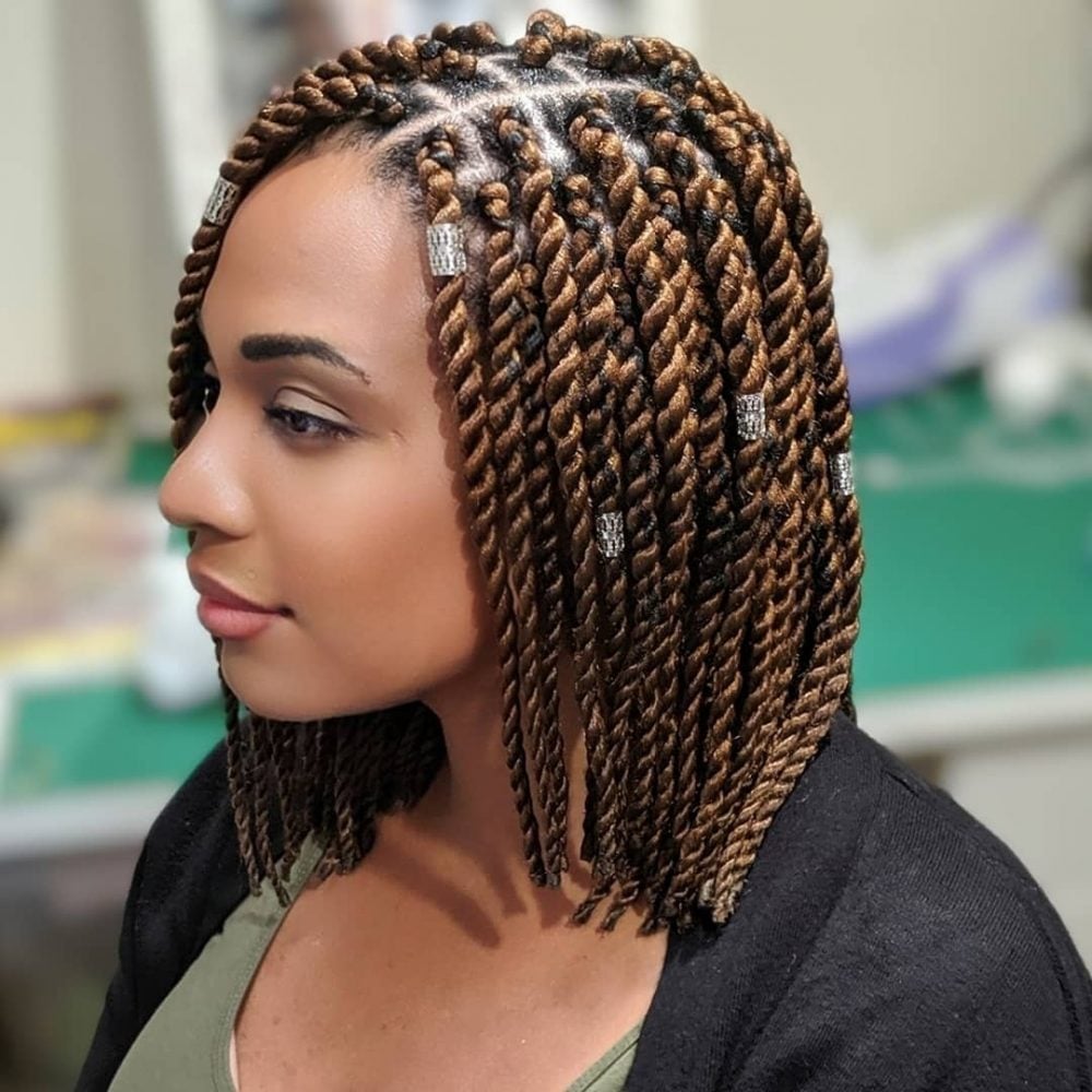 Chin Length Black Marley Twists Bob Chin Length Black Marley Twists Bob — Marley Twists Hairstyles
