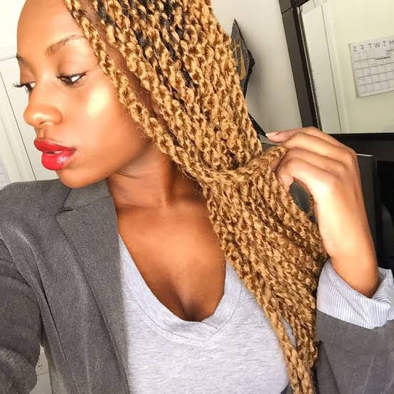 Collarbone Length Black Twists Side Part, Wavy Collarbone Length Black Twists Side Part, Wavy — Marley Twists Hairstyles